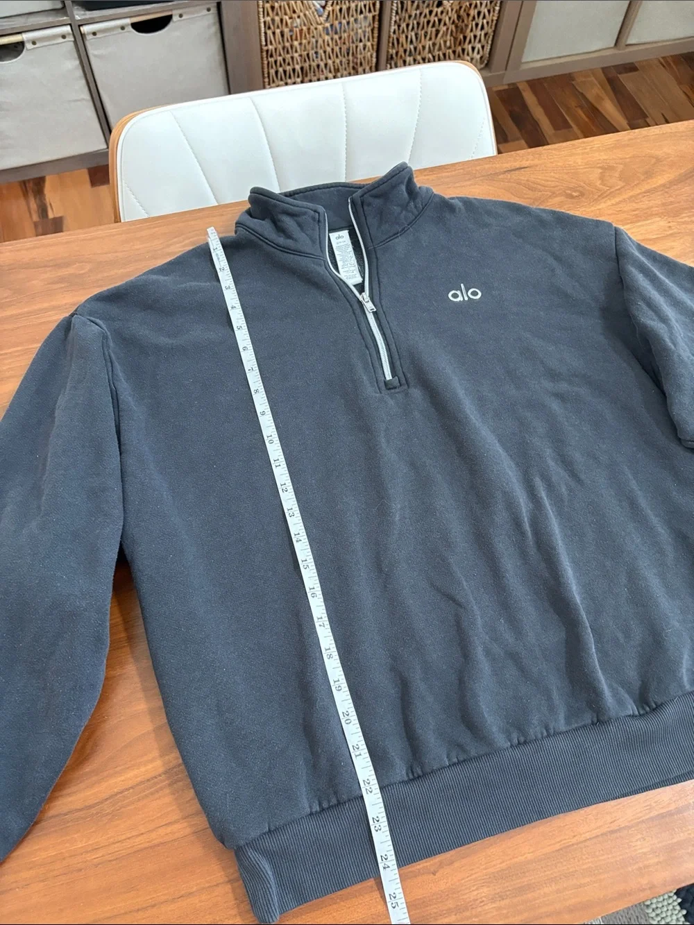 Alo Yoga Accolade 1/4 Zip Pullover Anthracite Size Small